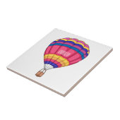 Warmluchtballonafbeelding cartoon tegeltje (Zijkant)