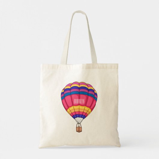 Warmluchtballonafbeelding cartoon tote bag (Achterkant)