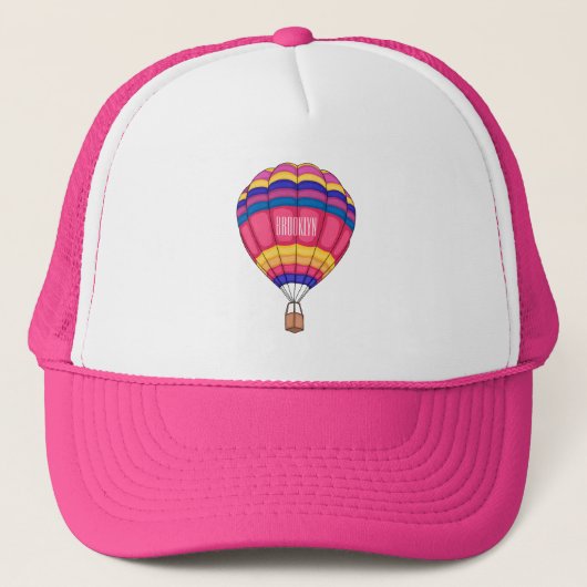 Warmluchtballonafbeelding cartoon trucker pet (Voorkant)