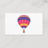 Warmluchtballonafbeelding cartoon visitekaartje (Achterkant)
