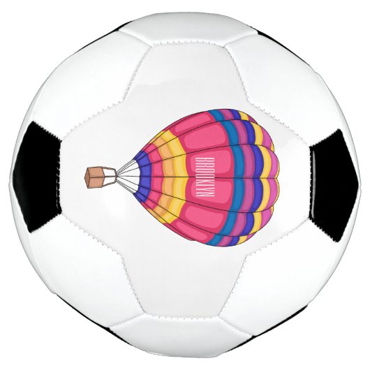 Warmluchtballonafbeelding cartoon voetbal (Gedraaid)