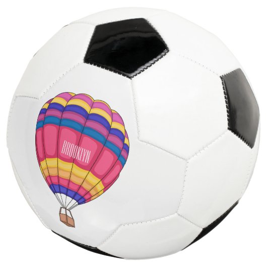 Warmluchtballonafbeelding cartoon voetbal (Drie kwart)