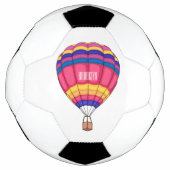 Warmluchtballonafbeelding cartoon voetbal (Voorkant)