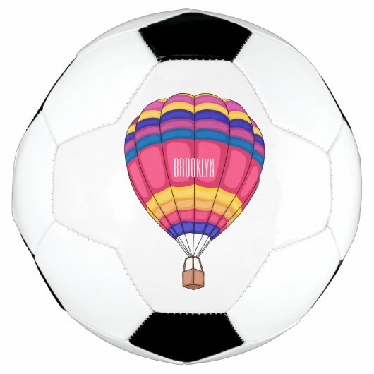 Warmluchtballonafbeelding cartoon voetbal (Voorkant)