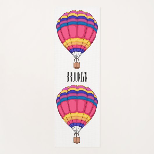 Warmluchtballonafbeelding cartoon yogamat (Voorkant)