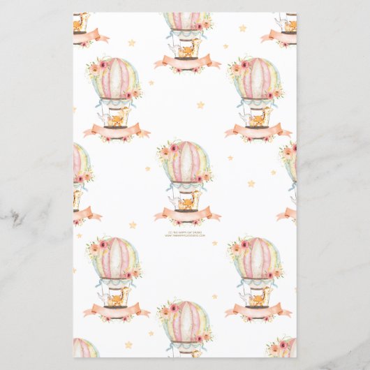 Warmluchtballondieren Baby ABC-Baby shower (Achterkant)