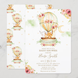 Warmluchtballondieren Baby shower Genderneutraal Kaart