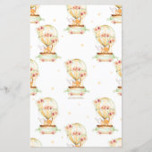 Warmluchtballondieren boven of onder Baby (Achterkant)