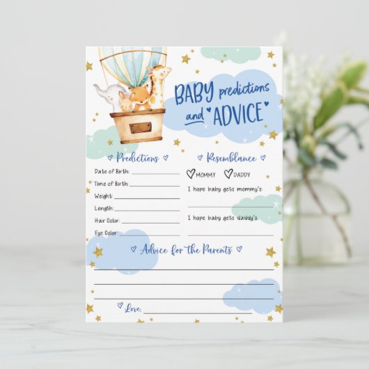 Warmluchtballondieren Kaart (Staand voorkant)