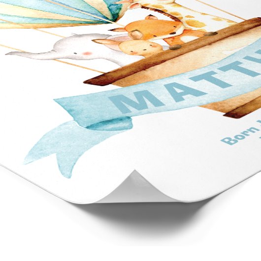 Warmluchtballondieren Oerwouden Jonge vlekken Poster (Hoek)