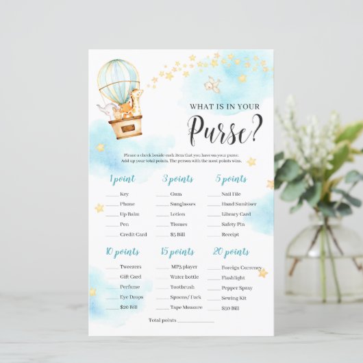 Warmluchtballondieren wat er in uw handtas zit (Staand voorkant)