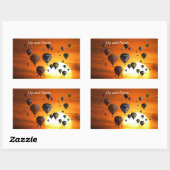 Warmluchtballonnen in vlucht Sticker (Vel)
