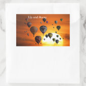 Warmluchtballonnen in vlucht Sticker (Tas)