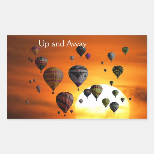 Warmluchtballonnen in vlucht Sticker (Voorkant)