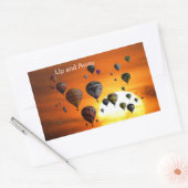 Warmluchtballonnen in vlucht Sticker (Envelop)