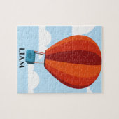 Warmluchtballonpuzzel met de naam van het kind. legpuzzel (Horizontaal)