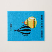 Warmluchtballonpuzzel met de naam van het kind. legpuzzel (Horizontaal)
