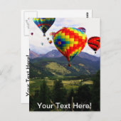 WarmluchtballonRide in de Rockies Briefkaart (Voorkant / Achterkant)