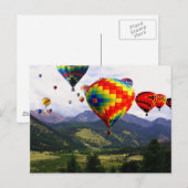 WarmluchtballonRide in de Rockies Briefkaart (Voorkant / Achterkant)