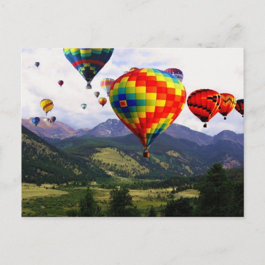 WarmluchtballonRide in de Rockies Briefkaart (Voorkant)