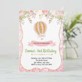 Warmluchtballonuitnodiging Kaart (Staand voorkant)