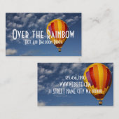 Warmluchtballonvliegtuigen Visitekaartje (Voorkant / Achterkant)