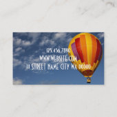 Warmluchtballonvliegtuigen Visitekaartje (Achterkant)