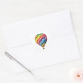 Warmluchtregenboogballon Vierkante Sticker (Envelop)