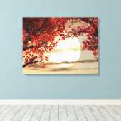 Warmmakende en vredige bomen verpakt Canvas Afdruk (Insitu (Houten vloer))