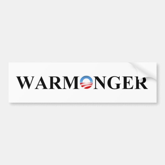 WARMONGER BUMPERSTICKER (Voorkant)