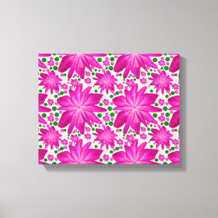 Warmpauze bloemloze naadloos patroon canvas afdruk