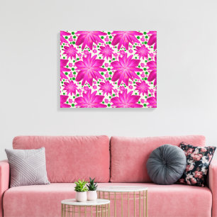 Warmpauze bloemloze naadloos patroon canvas afdruk
