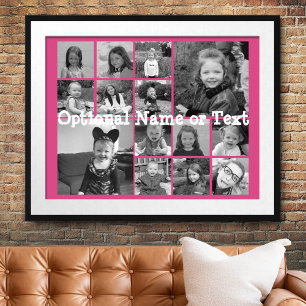 Warmpauze Foto Collage - Modern 14 foto-raster Poster