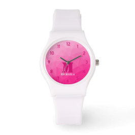 Warmpauze geometrisch meshpatroon Monogram Horloge