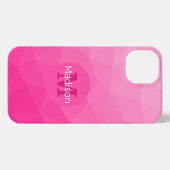Warmpauze Gradiënt Geometrisch Gaas Patroon Monogr iPhone Hoesje (Achterkant horizontaal)