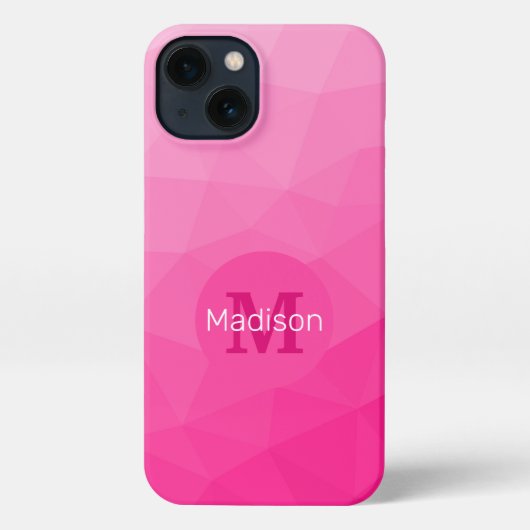 Warmpauze Gradiënt Geometrisch Gaas Patroon Monogr iPhone Hoesje (Achterkant)