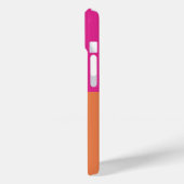 Warmpink En Oranje Kleurblokken Case-Mate iPhone Case (Achterkant / Links)