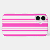 Warmpink en witte snoepstrepen Case-Mate iPhone case (Achterkant (horizontaal))