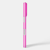Warmpink en witte snoepstrepen Case-Mate iPhone case (Achterkant / Rechts)