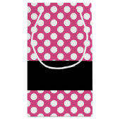 Warmpink en zwart bruidsfeest preppy patroon klein cadeauzakje (Achterkant)