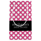 Warmpink en zwart bruidsfeest preppy patroon klein cadeauzakje (Voorkant)
