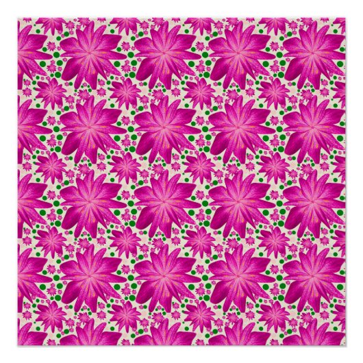 Warmpjes Roze Bloemendessin Perfect Poster (Voorkant)