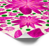 Warmpjes Roze Bloemendessin Perfect Poster (Hoek)