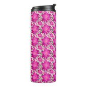 Warmpjes Roze Bloemendessinpatroon Thermosbeker (Gedraaid links)