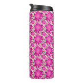 Warmpjes Roze Bloemendessinpatroon Thermosbeker (Geroteerd rechts)