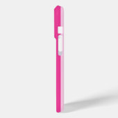 Warmpjes roze en roze monogramstrepen Case-Mate iPhone case (Achterkant / Links)