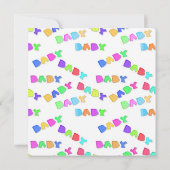  warmroze baby eend baby shower kaart (Achterkant)