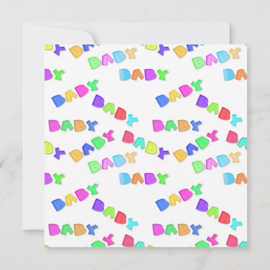  warmroze baby eend baby shower kaart (Achterkant)