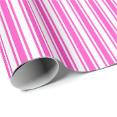 Warmroze en witte snoepjes strepen cadeaupapier (Rol Hoek)