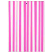 Warmroze en witte snoepjes strepen klembord (Achterkant)